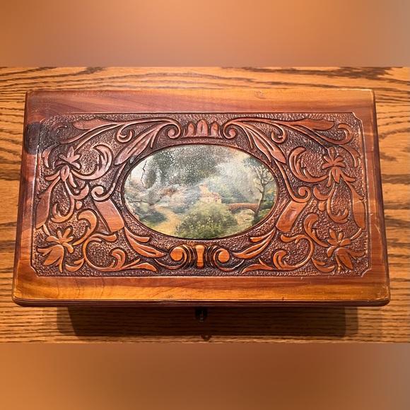 Vintage Hand Carved Dresser Box